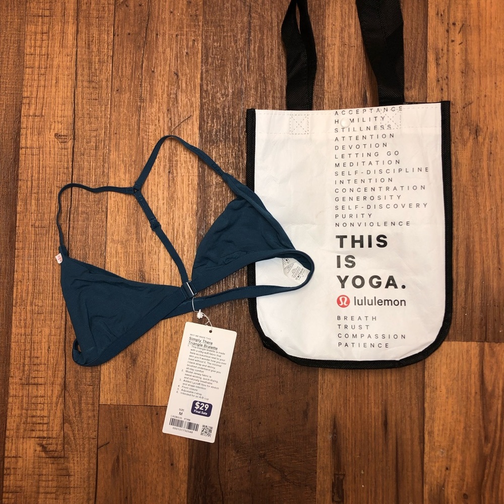 Simple There Triangle Bralette. NWT